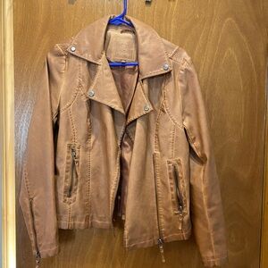 Max Studio Camel faux leather jacket
